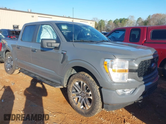 2021 Ford F-150 XL with VIN 1FTFW1E54MFC17430, listed as a IAAI auction lot 41829167 with 57,070 mi miles. Bid and sale history available at carsss.com. Image 1.