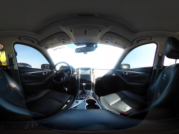 2014 Infiniti Q50 Premium with VIN JN1BV7AP5EM672766, listed as a IAAI auction lot 42107952 with 66,929 mi miles. Bid and sale history available at carsss.com. Image 18.
