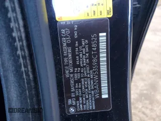 2008 BMW 5 Series 550i with VIN WBANW53598CT48525, listed as a Copart auction lot 48611945 with 103,546 mi miles and Salvage Title. Bid and sale history available at carsss.com. Image 12.
