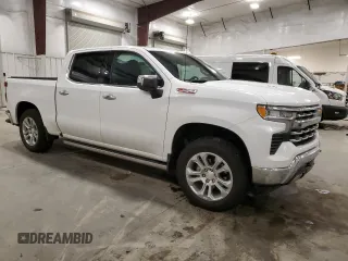 2024 Chevrolet Silverado 1500 LTZ with VIN 1GCUDGEL9RZ183215, listed as a Copart auction lot 84414624 with 12,651 mi miles and Salvage Title. Bid and sale history available at DreamBid. Image 4.