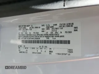 2017 Ford F-150 XL с VIN 1FTMF1C87HKC30836, выставлен на аукционе Copart как лот 54788285 с пробегом Не указан миль и Списание • Salvage title. История ставок и продаж доступна на DreamBid. Изображение 12.