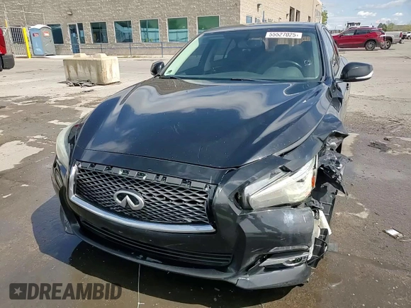 2014 Infiniti Q50 Sport with VIN JN1BV7AR2EM700296, listed as a Copart auction lot 55527025 with 142,878 mi miles and Salvage title. Bid and sale history available at DreamBid. Image 13.