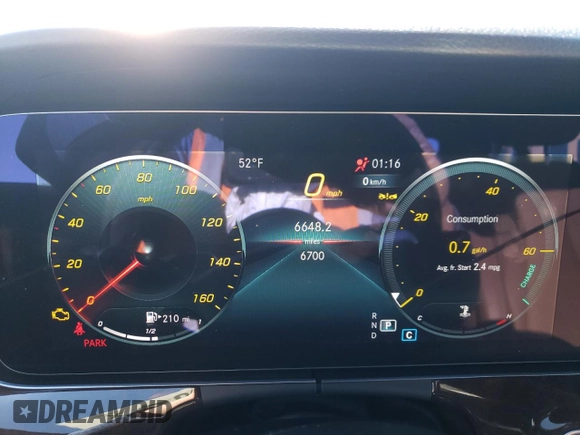2023 Mercedes-Benz E 350 with VIN W1KZF8EB7PB140047, listed as a Copart auction lot 86764304 with 6,700 mi miles and Salvage Title. Bid and sale history available at DreamBid. Image 9.