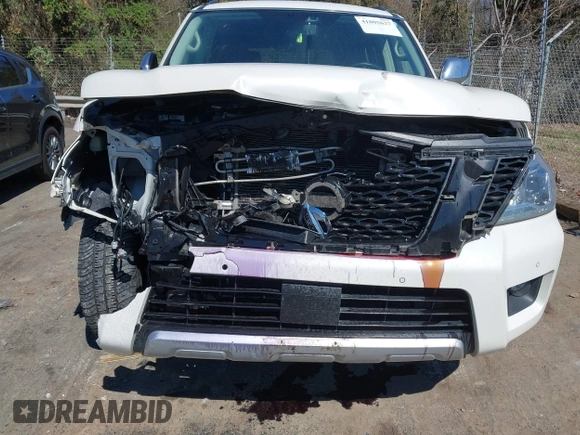 2018 Nissan Armada Platinum with VIN JN8AY2NE4J9735109, listed as a IAAI auction lot 41805637 with 186,219 mi miles. Bid and sale history available at carsss.com. Image 12.