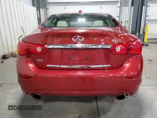 2015 Infiniti Q50 with VIN JN1BV7AR3FM390001, listed as a Copart auction lot 51752225 with 184,105 mi miles and Salvage Title. Bid and sale history available at carsss.com. Image 6.