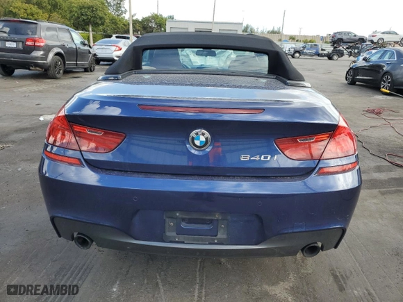 2017 BMW 6 Series 640i with VIN WBA6F1C52HGT83459, listed as a Copart auction lot 87805735 with 18,516 mi miles and Salvage Title. Bid and sale history available at carsss.com. Image 6.
