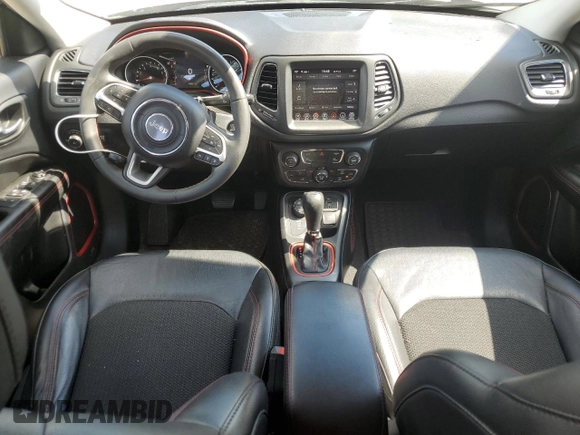 2021 Jeep Compass Trailhawk with VIN 3C4NJDDB5MT571837, listed as a Copart auction lot 58865625 with 75,456 mi miles and Salvage title. Bid and sale history available at DreamBid. Image 8.