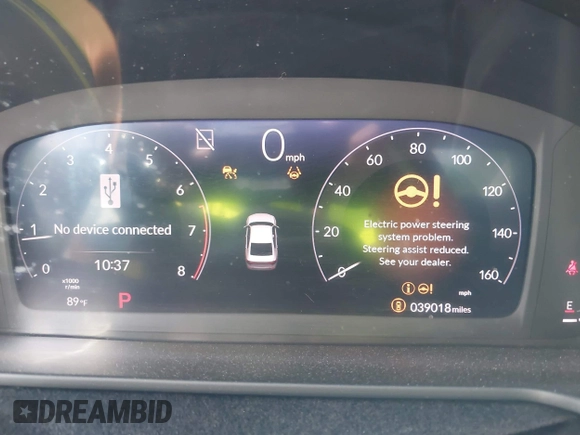 2024 Honda Accord EX with VIN 1HGCY1F30RA049205, listed as a IAAI auction lot 42714846 with 39,018 mi miles and . Bid and sale history available at DreamBid. Image 7.