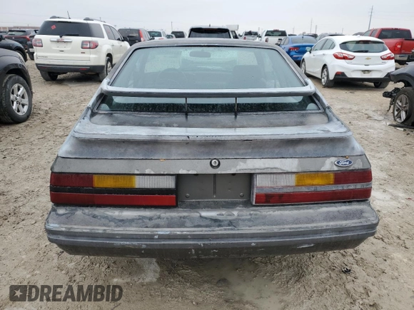 1986 Ford Mustang with VIN 1FABP28T8GF109009, listed as a Copart auction lot 83148544 with 329,005 mi miles and Salvage title. Bid and sale history available at DreamBid. Image 6.