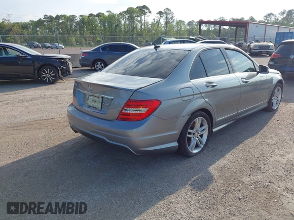 2013 Mercedes-Benz C 250 Sport with VIN WDDGF4HB5DR301509, listed as a IAAI auction lot 42216332 with 95,426 mi miles and . Bid and sale history available at carsss.com. Image 4.