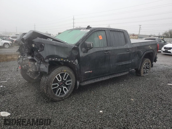 2021 GMC Sierra 1500 AT4 with VIN 1GTU9EET3MZ214568, listed as a Copart auction lot 83029864 with 0 mi miles and Salvage Title. Bid and sale history available at carsss.com. Image 1.