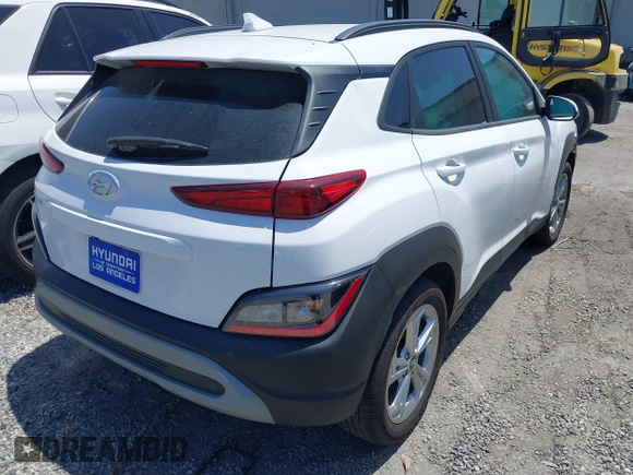 2023 Hyundai Kona SEL with VIN KM8K32AB3PU049347, listed as a IAAI auction lot 42002006 with 21,225 mi miles and . Bid and sale history available at DreamBid. Image 4.