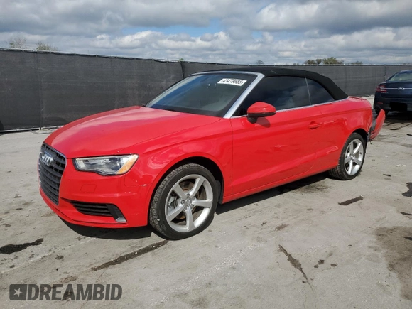2015 Audi A3 1.8T Premium with VIN WAU6CLFF8F1036565, listed as a Copart auction lot 45479685 with 75,519 mi miles and Salvage Title. Bid and sale history available at carsss.com. Image 1.