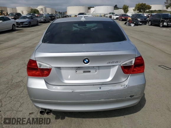 2008 BMW 3 Series 328i with VIN WBAVC53588FZ85588, listed as a Copart auction lot 53753025 with 134,650 mi miles and Salvage Title. Bid and sale history available at carsss.com. Image 6.