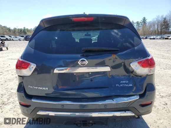 2016 Nissan Pathfinder Platinum with VIN 5N1AR2MM8GC632977, listed as a Copart auction lot 52808275 with 111,490 mi miles and Salvage Title. Bid and sale history available at carsss.com. Image 6.