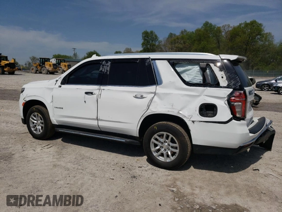 2021 Chevrolet Tahoe LS z VIN 1GNSKMKD0MR315982, wystawiony jako Copart lot #52740585 z przebiegiem 54 954 mil mil oraz Szkoda całkowita • Salvage title. Historia ofert i sprzedaży dostępna na DreamBid. Obrazek 2.