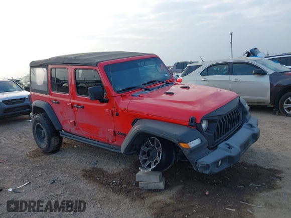 2022 Jeep Wrangler Unlimited Sport S with VIN 1C4HJXDG1NW144404, listed as a IAAI auction lot 41690330 with 48,542 mi miles and . Bid and sale history available at DreamBid. Image 14.