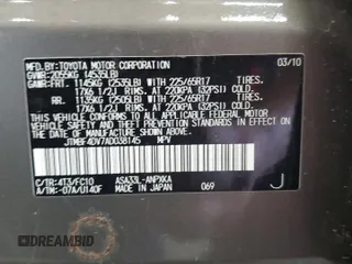 2010 Toyota RAV4 with VIN JTMBF4DV7AD038145, listed as a Copart auction lot 53732755 with 272,403 mi miles and Clean Title. Bid and sale history available at carsss.com. Image 12.