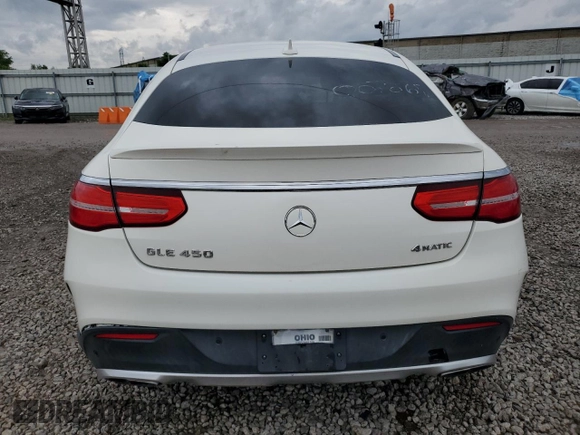 2016 Mercedes-Benz GLE 450 AMG with VIN 4JGED6EB0GA007067, listed as a Copart auction lot 60425575 with Not provided miles and Salvage title. Bid and sale history available at DreamBid. Image 6.