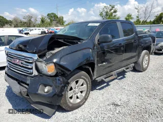 2015 GMC Canyon 2WD SLE with VIN 1GTG5BE33F1231590, listed as a Copart auction lot 57604075 with 198,290 mi miles and Salvage title. Bid and sale history available at DreamBid. Image 1.
