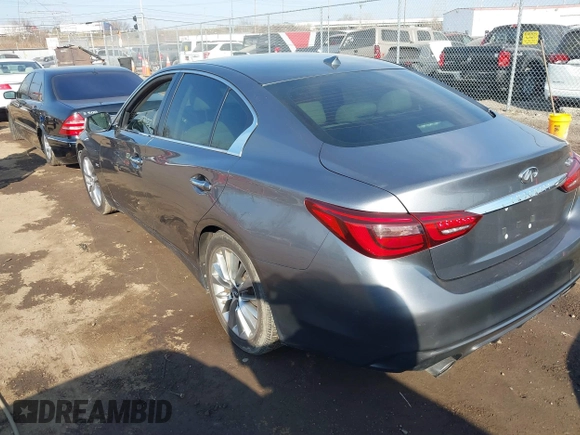 2019 Infiniti Q50 3.0t LUXE with VIN JN1EV7AP7KM513059, listed as a IAAI auction lot 41737122 with 77,337 mi miles. Bid and sale history available at carsss.com. Image 3.