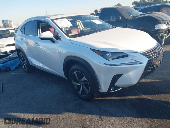 2021 Lexus NX 300h with VIN JTJGJRDZ1M5014052, listed as a IAAI auction lot 40868000 with 24,796 mi miles and . Bid and sale history available at DreamBid. Image 1.