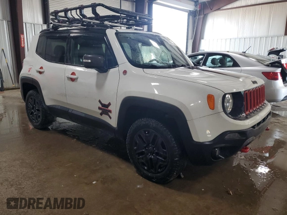 2018 Jeep Renegade Trailhawk with VIN ZACCJBCB0JPJ09456, listed as a Copart auction lot 62458045 with 56,003 mi miles and Salvage title. Bid and sale history available at DreamBid. Image 4.