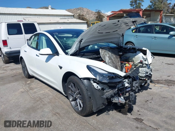 2023 Tesla Model 3 with VIN 5YJ3E1EA4PF462627, listed as a IAAI auction lot 41750103 with 38,463 mi miles and . Bid and sale history available at carsss.com. Image 1.