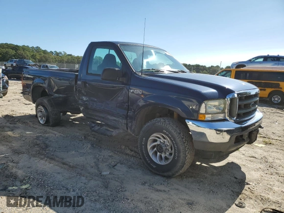 2002 Ford Super Duty F-250 XL with VIN 1FTNF21L92EB18384, listed as a Copart auction lot 69849294 with 0 mi miles and Salvage Title. Bid and sale history available at carsss.com. Image 4.