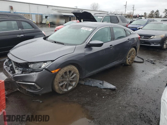 2021 Honda Civic Sedan EX with VIN 2HGFC1F37MH703123, listed as a Copart auction lot 51551465 with 55,240 mi miles and Salvage Title. Bid and sale history available at carsss.com. Image 1.