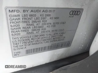 2017 Audi Q7 Premium Plus z VIN WA1LAAF74HD057367, wystawiony jako IAAI lot #42649847 z przebiegiem 90 204 mil mil oraz . Historia ofert i sprzedaży dostępna na DreamBid. Obrazek 9.