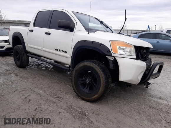 2012 Nissan Titan S with VIN 1N6AA0EJ4CN307050, listed as a Copart auction lot 43375035 with Not Provided miles and Salvage Title. Bid and sale history available at carsss.com. Image 4.