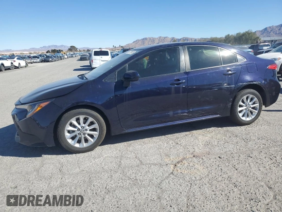 2021 Toyota Corolla LE with VIN JTDVPMAE1MJ125026, listed as a Copart auction lot 45773135 with 80,047 mi miles and Salvage Title. Bid and sale history available at carsss.com. Image 1.