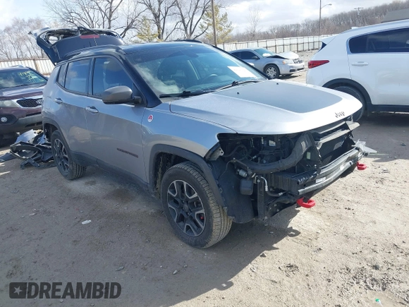 2018 Jeep Compass Trailhawk with VIN 3C4NJDDB6JT501744, listed as a IAAI auction lot 41727027 with 68,410 mi miles and . Bid and sale history available at carsss.com. Image 1.