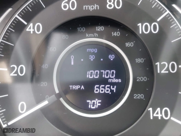 2016 Honda CR-V EX-L with VIN 2HKRM3H73GH535979, listed as a IAAI auction lot 41491448 with 100,700 mi miles. Bid and sale history available at carsss.com. Image 16.