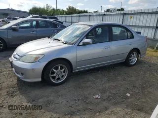 2004 Honda Civic EX with VIN 2HGES26894H502338, listed as a Copart auction lot 53356485 with 129,593 mi miles and Salvage Title. Bid and sale history available at carsss.com. Image 1.
