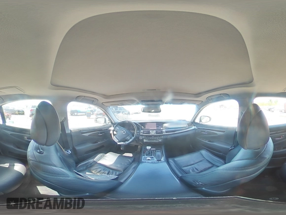 2014 Lexus LS 460 with VIN JTHCL5EF8E5022156, listed as a Copart auction lot 56633035 with 123,562 mi miles and Salvage title. Bid and sale history available at DreamBid. Image 14.