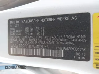 2012 MINI Countryman z VIN WMWZB3C51CWM03056, wystawiony jako IAAI lot #41743353 z przebiegiem 117 290 mil mil oraz . Historia ofert i sprzedaży dostępna na DreamBid. Obrazek 9.