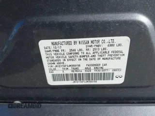 2018 Infiniti Q50 3.0t LUXE with VIN JN1EV7AP3JM359156, listed as a IAAI auction lot 41760541 with 1 mi miles. Bid and sale history available at carsss.com. Image 9.