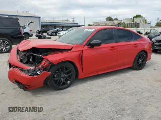 2023 Honda Civic Sport with VIN 2HGFE2F51PH545299, listed as a Copart auction lot 57341085 with 7,339 mi miles and Salvage title. Bid and sale history available at DreamBid. Image 1.