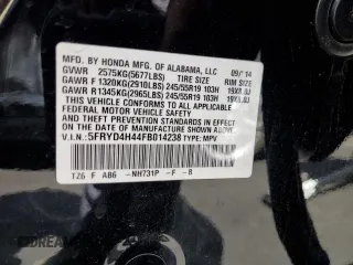 2015 Acura MDX Technology z VIN 5FRYD4H44FB014238, wystawiony jako Copart lot #53738935 z przebiegiem 97 219 mil mil oraz Szkoda całkowita • Salvage title. Historia ofert i sprzedaży dostępna na DreamBid. Obrazek 13.