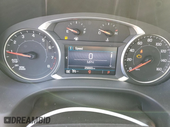 2021 GMC Acadia SLE with VIN 1GKKNKLS0MZ199897, listed as a Copart auction lot 46168535 with 25,693 mi miles and Salvage Title. Bid and sale history available at DreamBid. Image 9.