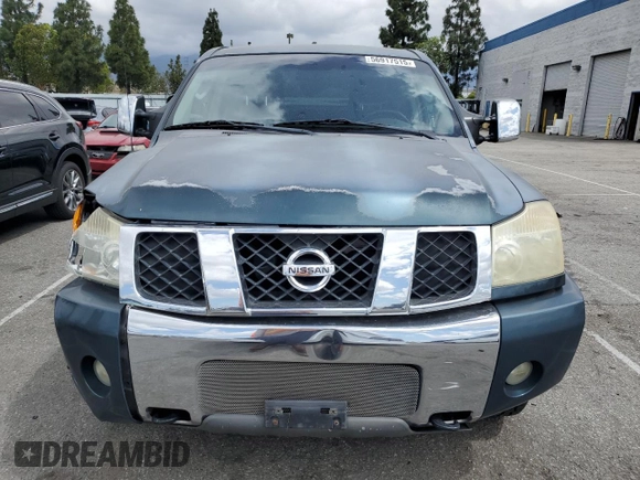 2006 Nissan Titan SE with VIN 1N6AA07B76N502666, listed as a Copart auction lot 56917515 with 118,877 mi miles and Salvage title. Bid and sale history available at DreamBid. Image 5.