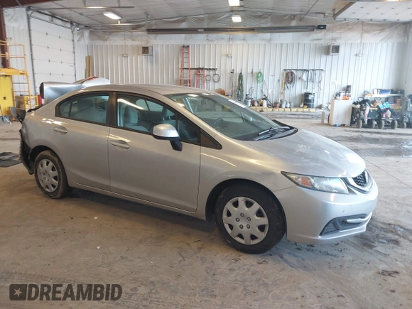 2013 Honda Civic LX with VIN 19XFB2F51DE281760, listed as a IAAI auction lot 41649800 with 81,005 mi miles and . Bid and sale history available at DreamBid. Image 1.