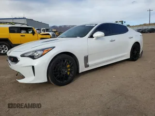2018 Kia Stinger with VIN KNAE15LA8J6036101, listed as a Copart auction lot 81426844 with 79,504 mi miles and Salvage Title. Bid and sale history available at DreamBid. Image 1.