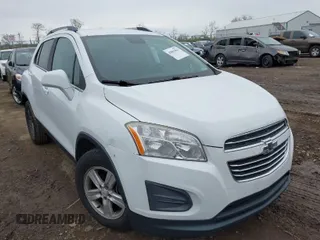 2016 Chevrolet Trax LT with VIN KL7CJLSB8GB752888, listed as a IAAI auction lot 42001563 with 192,608 mi miles. Bid and sale history available at carsss.com. Image 1.