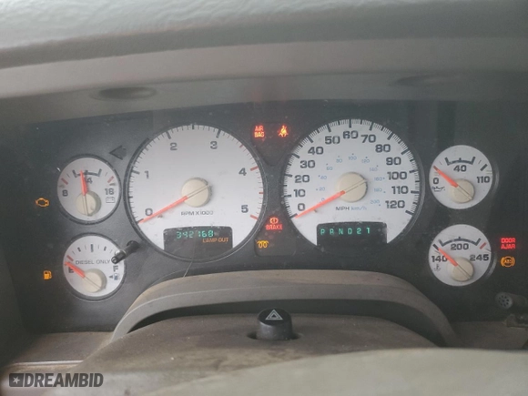 2004 Dodge Ram 2500 SLT with VIN 3D7KU28C74G234246, listed as a Copart auction lot 44769785 with 342,168 mi miles and Salvage Title. Bid and sale history available at carsss.com. Image 9.