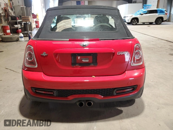 2013 MINI Convertible S with VIN WMWZP3C51DT551227, listed as a Copart auction lot 55432645 with 23,995 mi miles and Salvage Title. Bid and sale history available at DreamBid. Image 6.