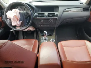 2013 BMW X3 xDrive28i with VIN 5UXWX9C59D0A13581, listed as a Copart auction lot 52074475 with Not Provided miles and Salvage Title. Bid and sale history available at DreamBid. Image 8.