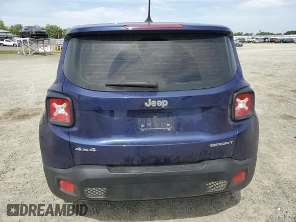 2017 Jeep Renegade Sport с VIN ZACCJBAB2HPG21509, выставлен на аукционе Copart как лот 53107375 с пробегом 54 565 миль миль и Списание • Salvage title. История ставок и продаж доступна на DreamBid. Изображение 6.